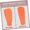 Kisangel 2sets Football Shin Guard Sock Cover Breathable Leg Guard Board Comfortable Fit for Soccer Adult Orange view 3
