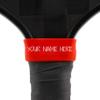 Customized Pickleball Paddle Band  Vibrant Red | Custom Silicone Name Grip for Racket, Tennis & Racquetball  Premium Customized Sport Accessory  Personalized Paddle Band - Ships Fast from USA view 1