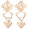 KALLORY High Heel Tip Covers 2 Pairs Metal Shoe Toe Protectors for Pointed Toe Boots Replacement Tips Durable Heel Protectors for Wedding Party view 1