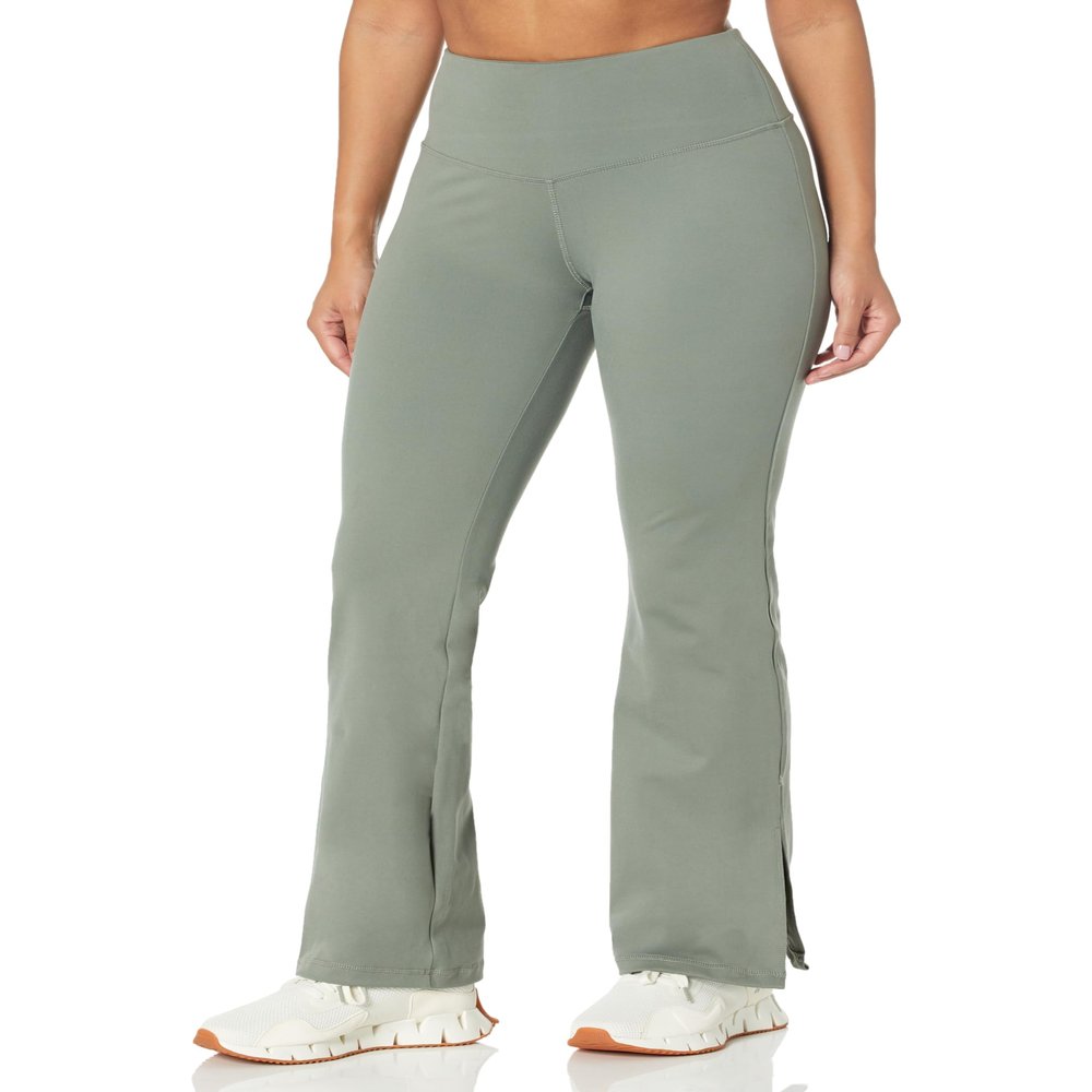Danskin Women's High Waist V Front Slit Flare Yoga Pants