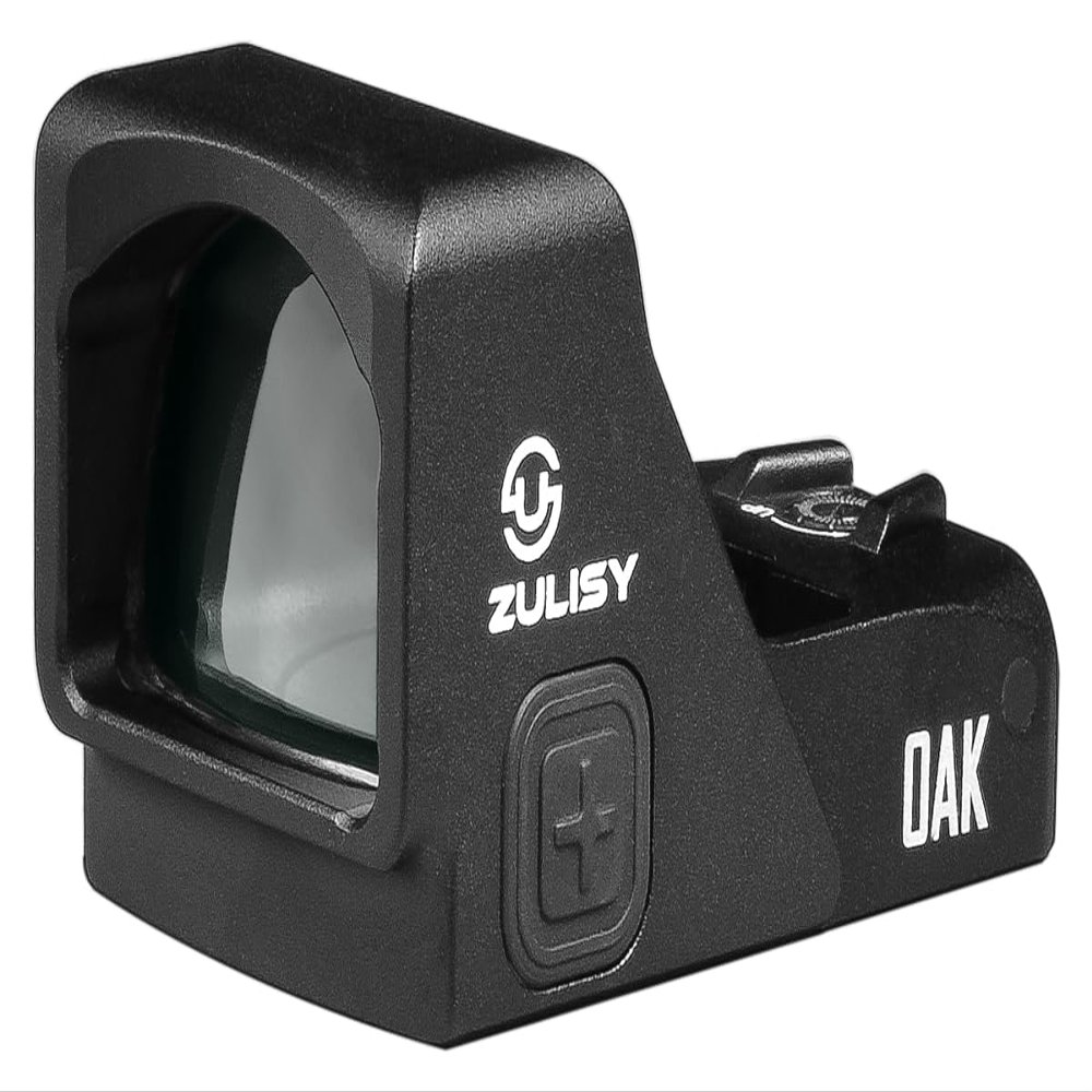 ZULISY Oak 3 MOA Green Dot Sight for RMR/407C Footprint EDC Pistol, 1x24mm Full Size Open Reflex Optic, Shake to Awake, Waterproof & Shockproof, with Low Picatinny Tactical Hunting Mount