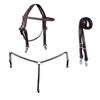 CHALLENGER Horse Western PVC Coated 3-Piece Tack Set Bridle Breast Collar Reins 40MIB02BR view 1