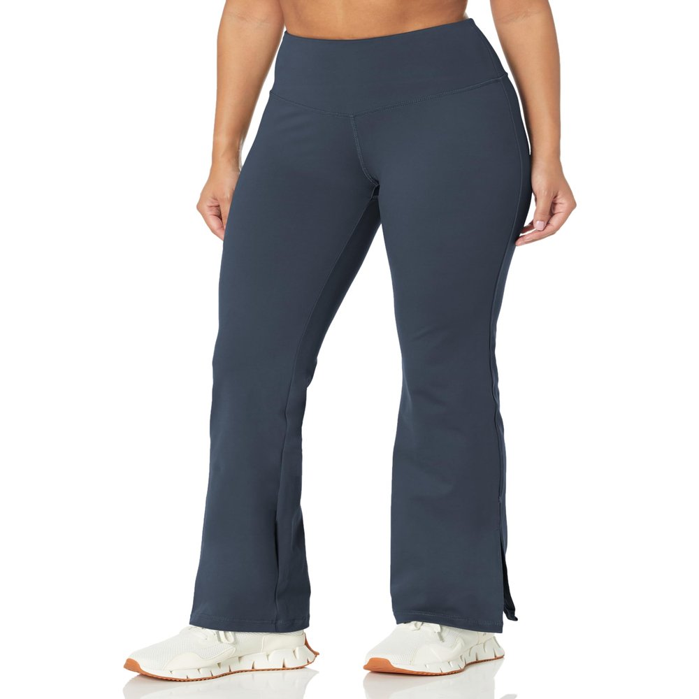 Danskin Women's High Waist V Front Slit Flare Yoga Pants