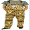 Zubaz NFL Men's Zebra Bib Overalls with Scattered Logo Liner, Pittsburgh Steelers, XX-Large view 1