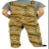 Zubaz NFL Men's Zebra Bib Overalls with Scattered Logo Liner, Pittsburgh Steelers, XX-Large view 2