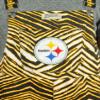 Zubaz NFL Men's Zebra Bib Overalls with Scattered Logo Liner, Pittsburgh Steelers, XX-Large view 4