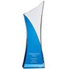 Baudville Custom Engraved Trophy - Tower Award - Sapphire Crystal Award - Quick - Personalized Engraving Up to Three Lines and Pre-Written Title Selection view 1