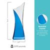 Baudville Custom Engraved Trophy - Tower Award - Sapphire Crystal Award - Quick - Personalized Engraving Up to Three Lines and Pre-Written Title Selection view 2