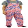 Zubaz NFL Men's Zebra Bib Overalls with Scattered Logo Liner, Bills Mafia, XX-Large view 3