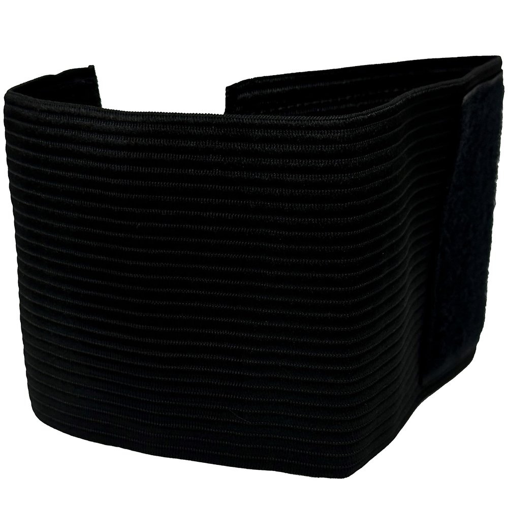 Soccer Captain Armband, Elastic Soccer Team Captain's Arm Band (Plain Blk)