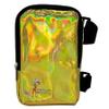 Holographic Thigh Bag | Leg Harness for Women | Outdoor Waist Pouch | Carnival Hiking Travel Fanny Pack with Adjustable Straps | Gold view 1