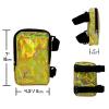 Holographic Thigh Bag | Leg Harness for Women | Outdoor Waist Pouch | Carnival Hiking Travel Fanny Pack with Adjustable Straps | Gold view 3