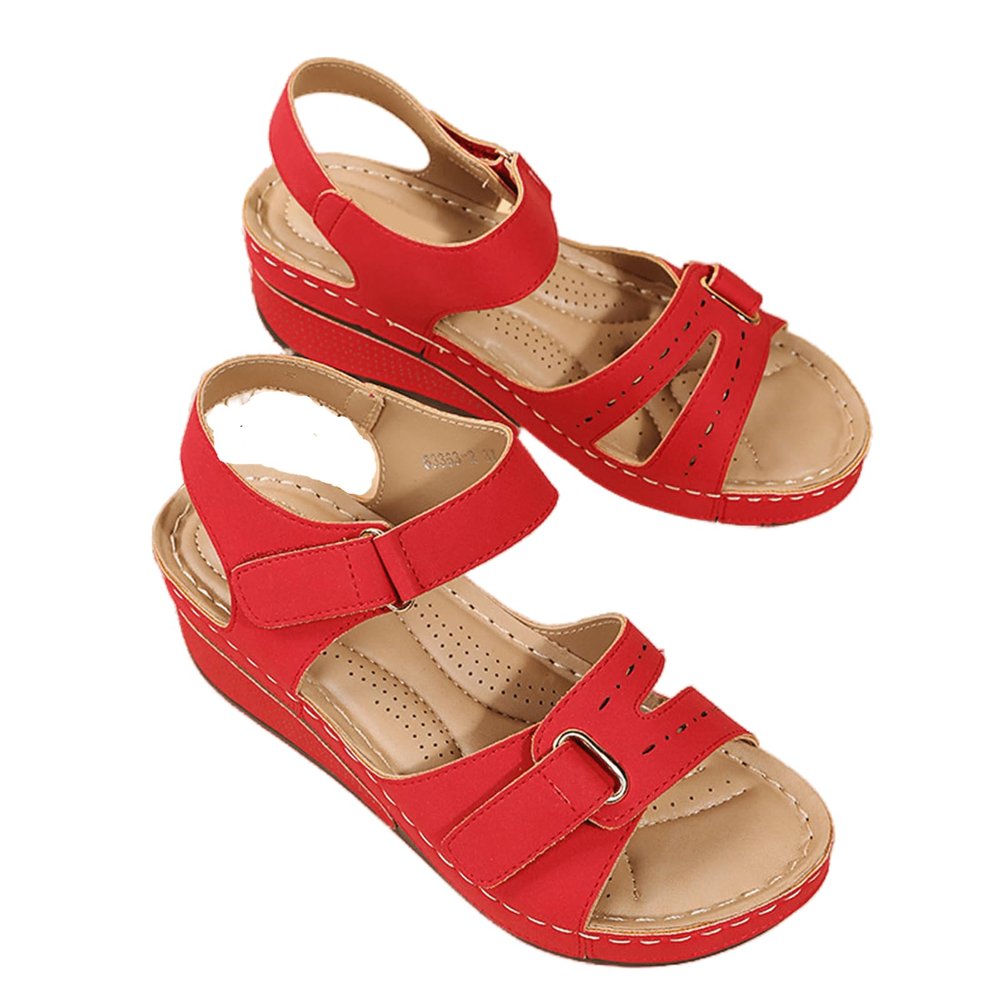 Flip Flops With Arch Support For Women Casual Wedge Sandals for Women Comfortable Flower Clip Toe Summer Beach Sandals Fashion Ladies Bohemia Platform Dress Shoes
