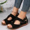 Ladmiple Sandals For Women Dressy Summer Wide Width Women's Sandals Platform Peep Toe Wedge High Heel Slip On Shoes view 3