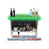 Folding Portable Party Bar w/Patented Multi-Color LED Lights, Football Field Graphic, Black Skirt, and Storage Shelf view 2