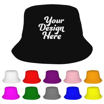 Custom Bucket Hat Personalized Sun Hat for Women Men, Summer Vacation Travel Beach Packable Fisherman Hat