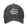 Custom Denim Hat Design Your Text Image Logo Personalized Cowboy Baseball Cap Adjustable Fitted Hat Trucker Hat for Men Women view 2