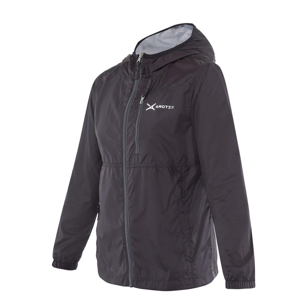 Arctix Boys Zephyr Windbreaker Jacket, Black, Medium