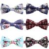 AUSKY 8 PACKS Elegant Adjustable Pre-tied Bow Ties for Men Boys (1&4&5&6&8 Pack for option) (Floral G) view 1