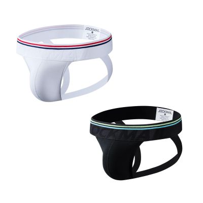 JOCKMAIL 2PCS/Pack Mens Jock Strap Briefs Mens Athletic Jockstrap Mens Cotton Seamless Thongs Underwear (as1, alpha, xx_l, regular, regular, 232White+232Black)