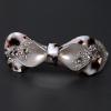 Korean style bow spring hairpin light luxury half-tie top clip horizontal clip elegant female fashion hair accessories (Color : MHM-01-198-08) view 3
