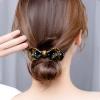Korean style bow spring hairpin light luxury half-tie top clip horizontal clip elegant female fashion hair accessories (Color : MHM-01-198-08) view 4