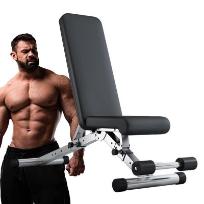 RIEJIN Foldable Workout Bench Adjustable Weight Bench Press 880 LBS Weight Capacity for Strength Training Home Gym Equipmenta