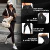 4 Pack Leggings with Pockets for Women Plus Size 2XL-3XL High Waisted Tummy Control Butt Lifting Soft Workout Slimming Black No See-Thru Yoga Pants Workout Running Gym Athletic 7/8 Leggings view 3