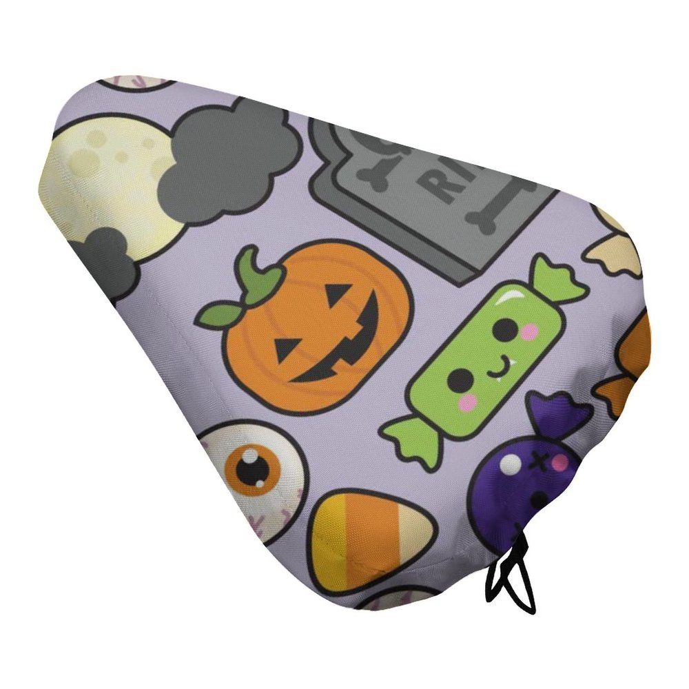 Cartoon Candy Bike Seat Cover Waterproof and Dustproof Adjustable Soft Saddle Cushion Covers