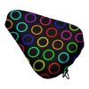 Colorful Circles Bike Seat Cover Waterproof and Dustproof Adjustable Soft Saddle Cushion Covers view 1