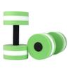 Water Dumbbells - Set of 2 Aquatic Exercise Dumbell, Aqua Dumbbells for Water Aerobics, EVA Foam Dumbbells Pool Resistance Water Fitness Equipment, Water Aerobics Weights for Pool (Green) view 1