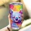 Hyturtle Personalized Gifts Koala Lover - Koala Is My Spirit Animal Customized Name Stainless Steel Tumbler 20 oz With Lid - Idea Cute Animals Lover Gifts For Women, Girl On Birthday, Christmas view 3