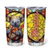 Hyturtle Personalized Gifts Koala Lover - Koala Prints Customized Name Stainless Steel Tumbler 20 oz With Lid - Idea Cute Animals Lover Gifts For Women, Girl, Kids On Birthday, Christmas view 1