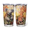 Hyturtle Personalized Gifts Koala Lover - Koala Prints Customized Name Stainless Steel Tumbler 20 oz With Lid - Idea Cute Animals Lover Gifts For Women, Girl, Kids On Birthday, Christmas view 1