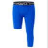 DEVOROPA Youth Boys One Leg Compression Pants for Basketball 3/4 Leggings Sports Tights Kids Athletic Soccer Base Layer Royal XS view 1