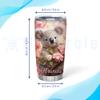 Hyturtle Personalized Gifts Koala Lover - Just A Girl Who Loves Koalas Customized Name Stainless Steel Tumbler 20 oz With Lid - Idea Cute Animals Lover Gifts For Women, Girl On Birthday, Christmasv view 3