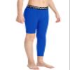 DEVOROPA Youth Boys One Leg Compression Pants for Basketball 3/4 Leggings Sports Tights Kids Athletic Soccer Base Layer Royal XL view 2