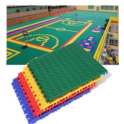 25cm Modular Interlocking Floor Tiles for Park Stadium Amusement Park, Indoor Outdoor Waterproof and Anti Slip PP Splicing Sports Floor mat (Color : Red, Size : 1PCS)