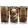 Hyturtle Personalized Gifts Koala Lover - 2D Koala Prints Customized Name Stainless Steel Tumbler 20 oz With Lid - Idea Cute Animals Lover Gifts For Women, Girl, Kids On Birthday, Christmas view 1