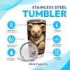 Hyturtle Personalized Gifts Koala Lover - 2D Koala Prints Customized Name Stainless Steel Tumbler 20 oz With Lid - Idea Cute Animals Lover Gifts For Women, Girl, Kids On Birthday, Christmas view 3