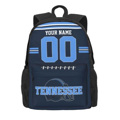 RIAWARME Custom Tennessee Backpack for Men Women, Personalized Backpacks with Name and Number, Customize Casual Backpack Gifts for Fans