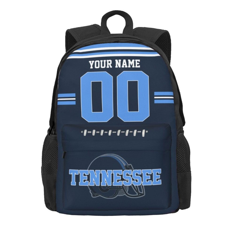 RIAWARME Custom Tennessee Backpack for Men Women, Personalized Backpacks with Name and Number, Customize Casual Backpack Gifts for Fans