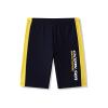 Boys Swimsuits Short Sleeve UPF 50+ Sun Protection Rash Guard with Hat 2 Piece Kids Bathing Suit 4-14 Years Yellow view 4