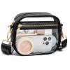 Fibrdoo Clear Bag Stadium Approved, Leather Clear Crossbody Purse Bag for Concerts Sports Events Festivals (Black) view 1