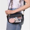 Fibrdoo Clear Bag Stadium Approved, Leather Clear Crossbody Purse Bag for Concerts Sports Events Festivals (Black) view 2