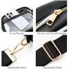 Fibrdoo Clear Bag Stadium Approved, Leather Clear Crossbody Purse Bag for Concerts Sports Events Festivals (Black) view 4