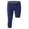 DEVOROPA Youth Boys Leggings One Leg Compression Pants 3/4 Basketball Sports Tights Running Capris Kids Athletic Base Layer Navy XL view 1