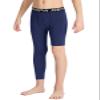 DEVOROPA Youth Boys Leggings One Leg Compression Pants 3/4 Basketball Sports Tights Running Capris Kids Athletic Base Layer Navy XL view 2