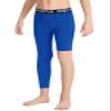 DEVOROPA Youth Boys Leggings One Leg Compression Pants 3/4 Basketball Sports Tights Running Capris Kids Athletic Base Layer Royal XL view 2