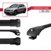 apline Compatible with Volkswagen Tiguan 2 (AD1) Pre-Facelift 2016-2020 ACE-1 Car Roof Rack Cross Bar Black Aluminium 3 Bars view 3